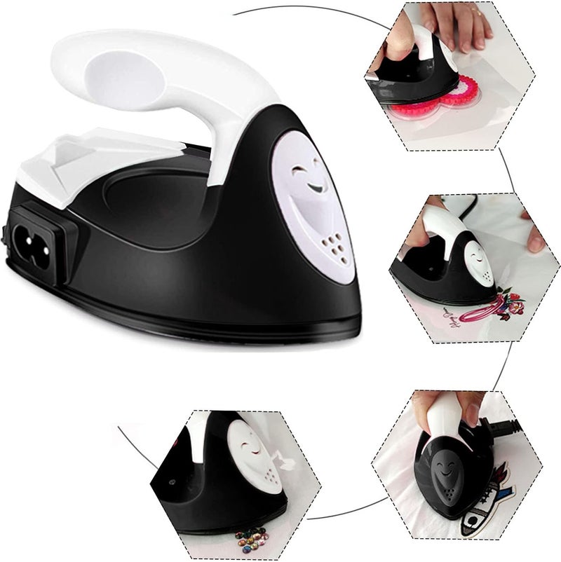 Sagsro Mini Craft Iron Mini Iron Press,Mini Heat Press Machine for T Shirts Shoes and Hats Small Heat Transfer Vinyl Projects,Portable Travel Irons Mini Heat Press Crafting Craft Clothes - Image 3